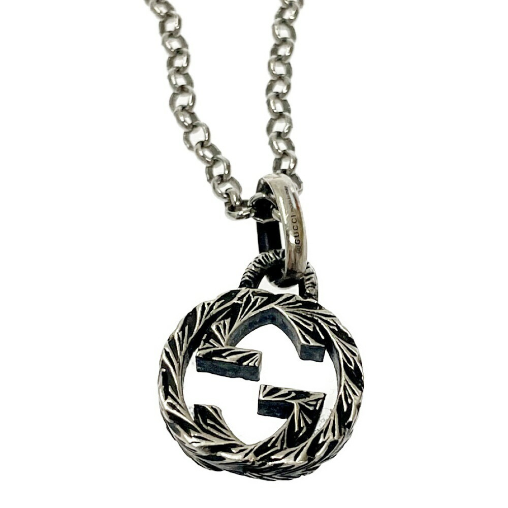 Gucci Silver Interlocking Arabesque Necklace - image 4